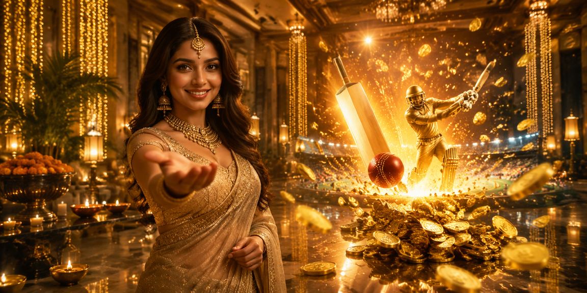 Excited crowd engaging in IPL cricket betting during Diwali festival